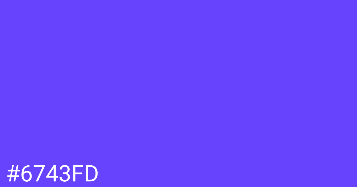 Hex color #6743fd graphic