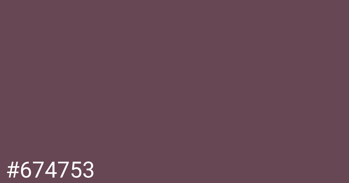 Hex color #674753 graphic