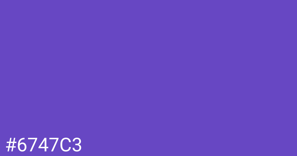 Hex color #6747c3 graphic