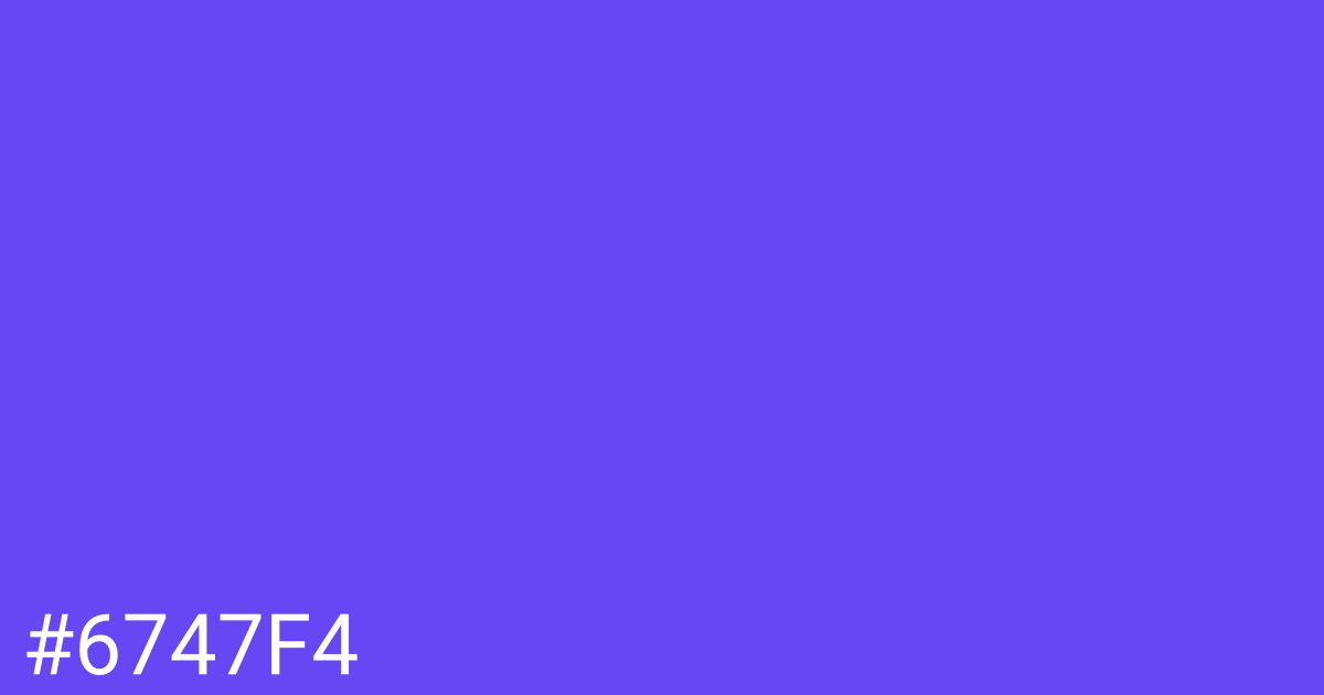 Hex color #6747f4 graphic