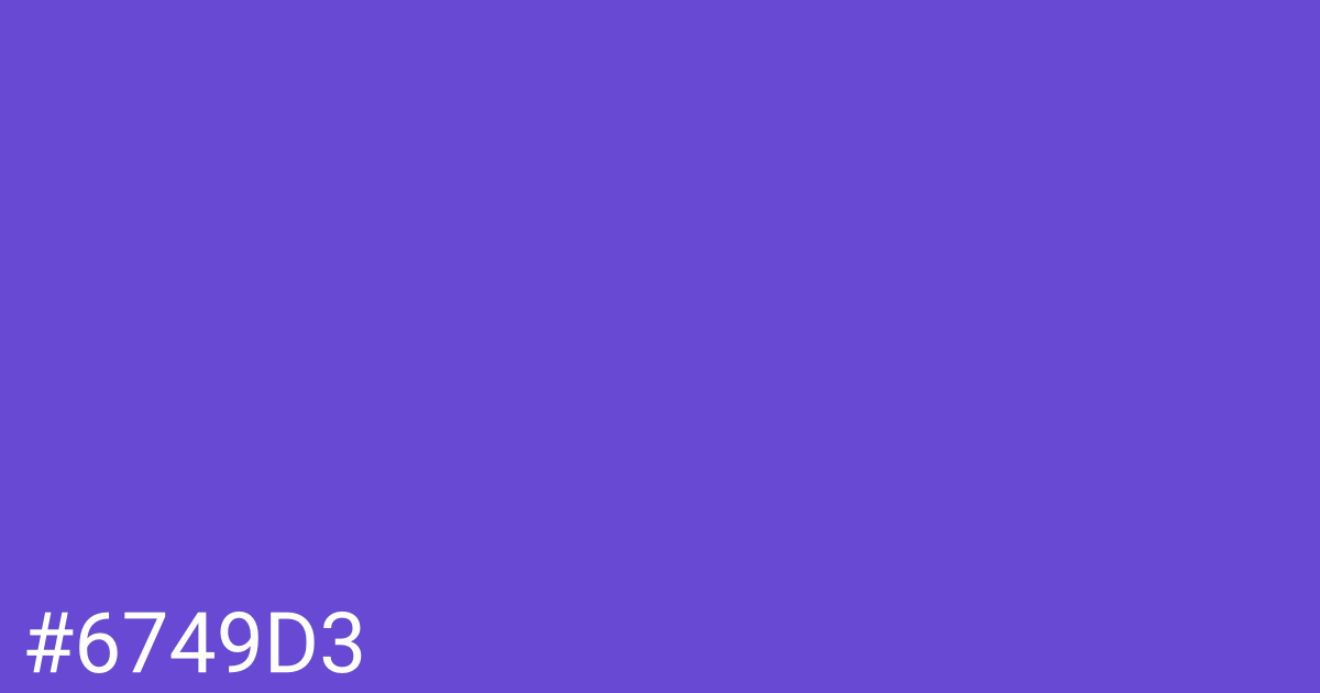 Hex color #6749d3 graphic