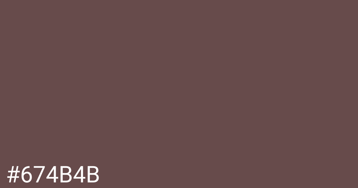 Hex color #674b4b graphic