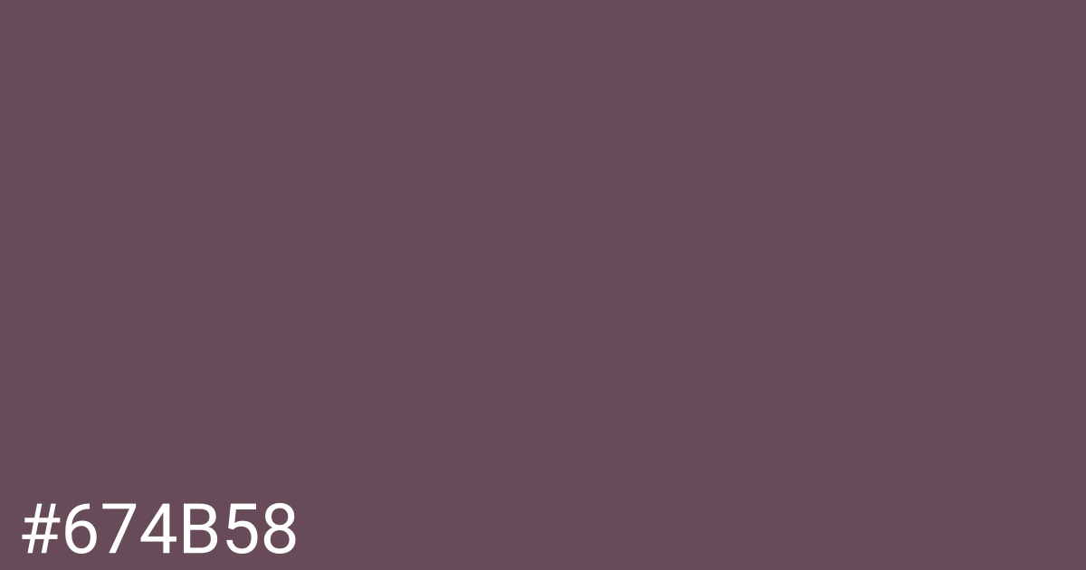 Hex color #674b58 graphic