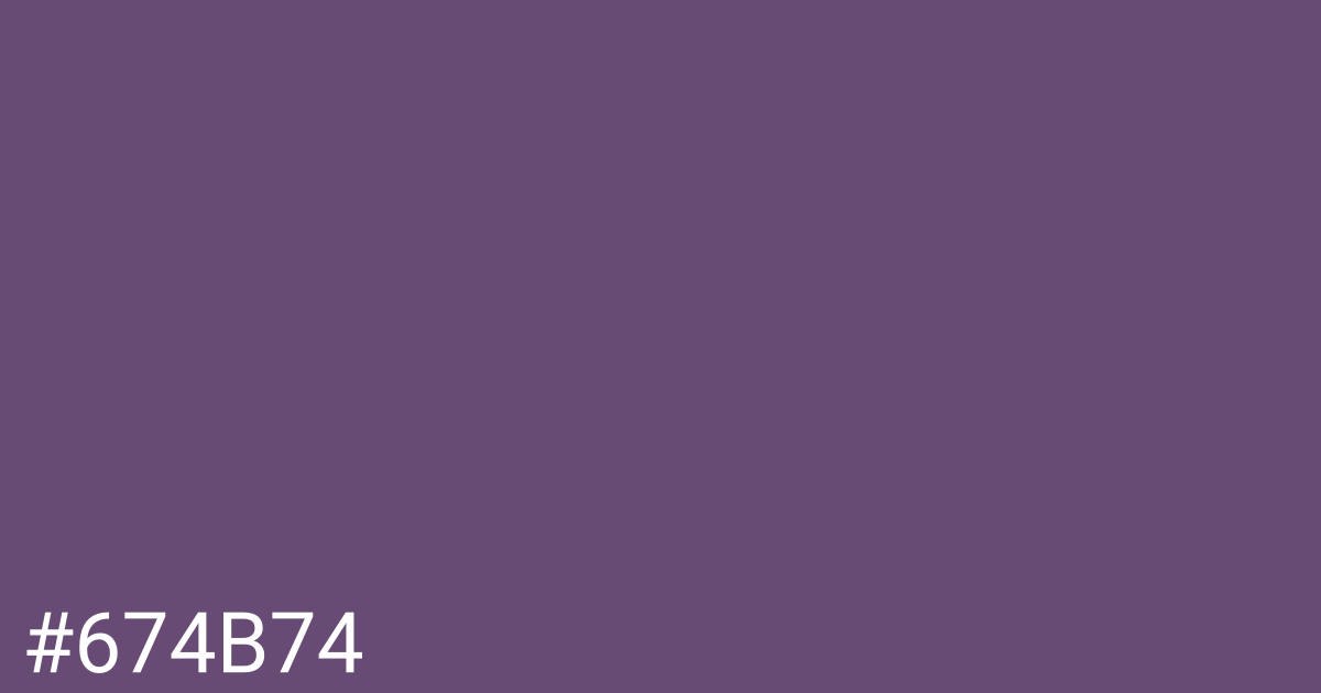 Hex color #674b74 graphic