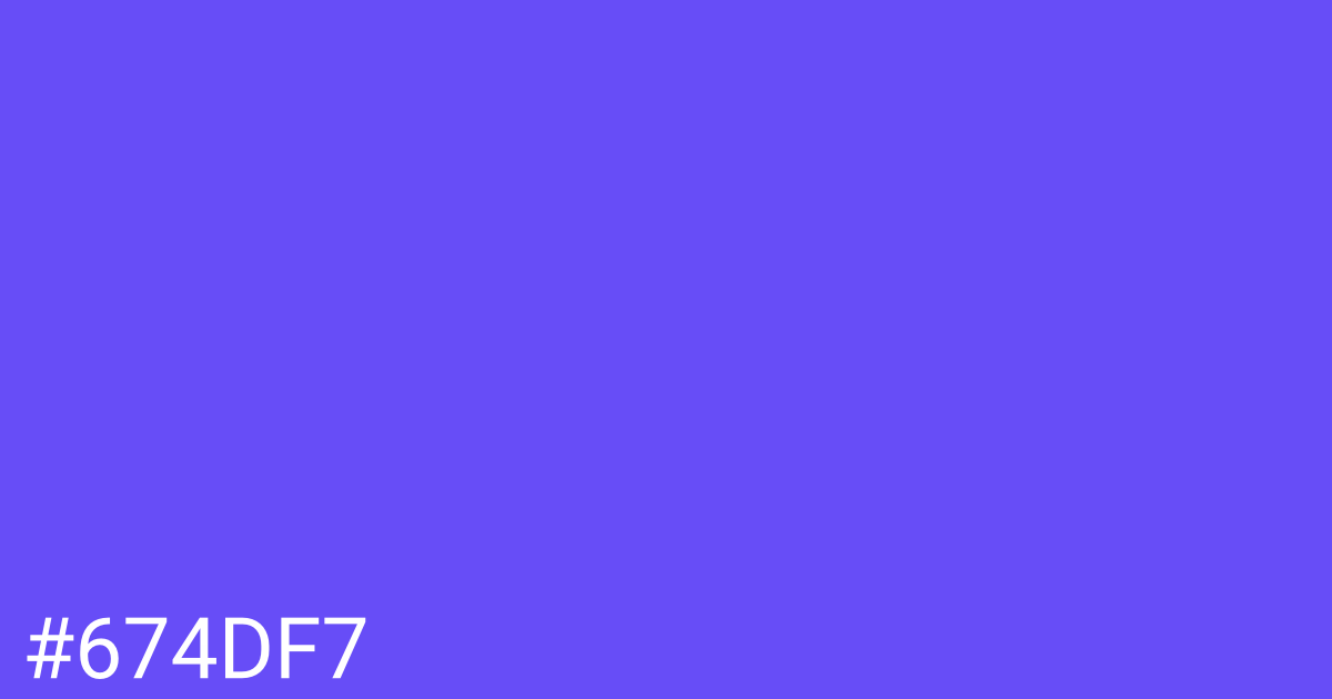 Hex color #674df7 graphic
