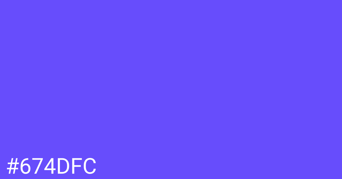 Hex color #674dfc graphic