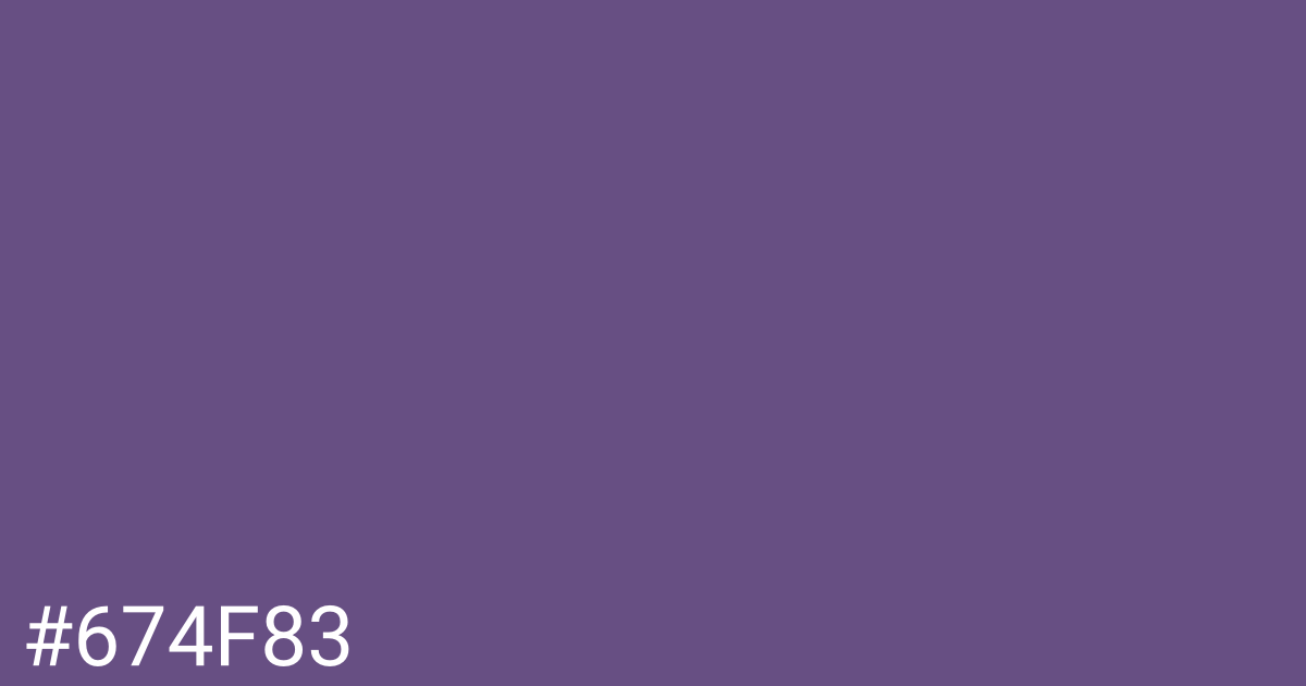 Hex color #674f83 graphic