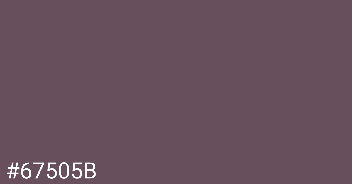 Hex color #67505b graphic