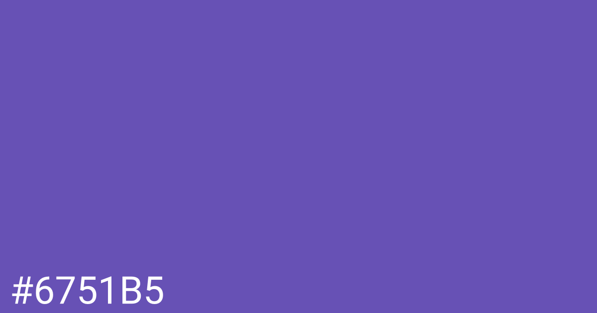 Hex color #6751b5 graphic