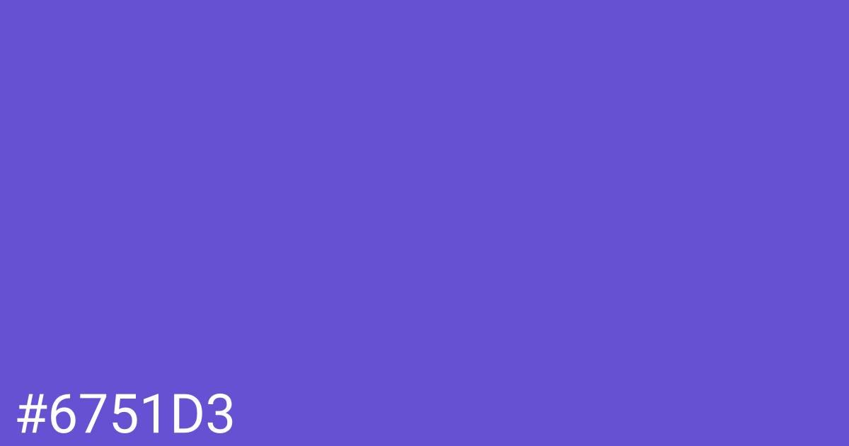 Hex color #6751d3 graphic