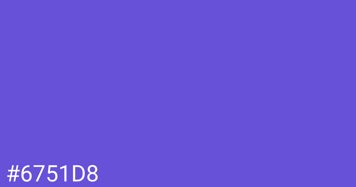 Hex color #6751d8 graphic