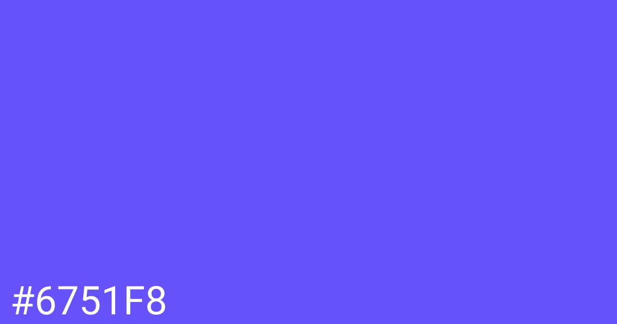 Hex color #6751f8 graphic