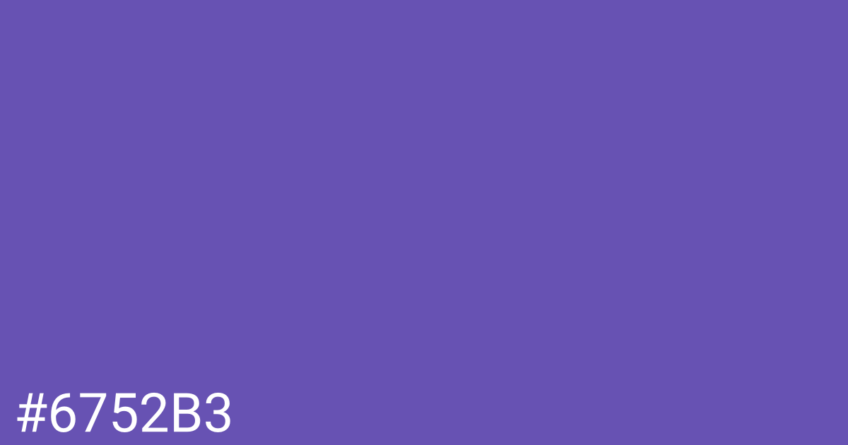Hex color #6752b3 graphic