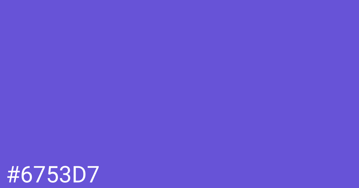 Hex color #6753d7 graphic