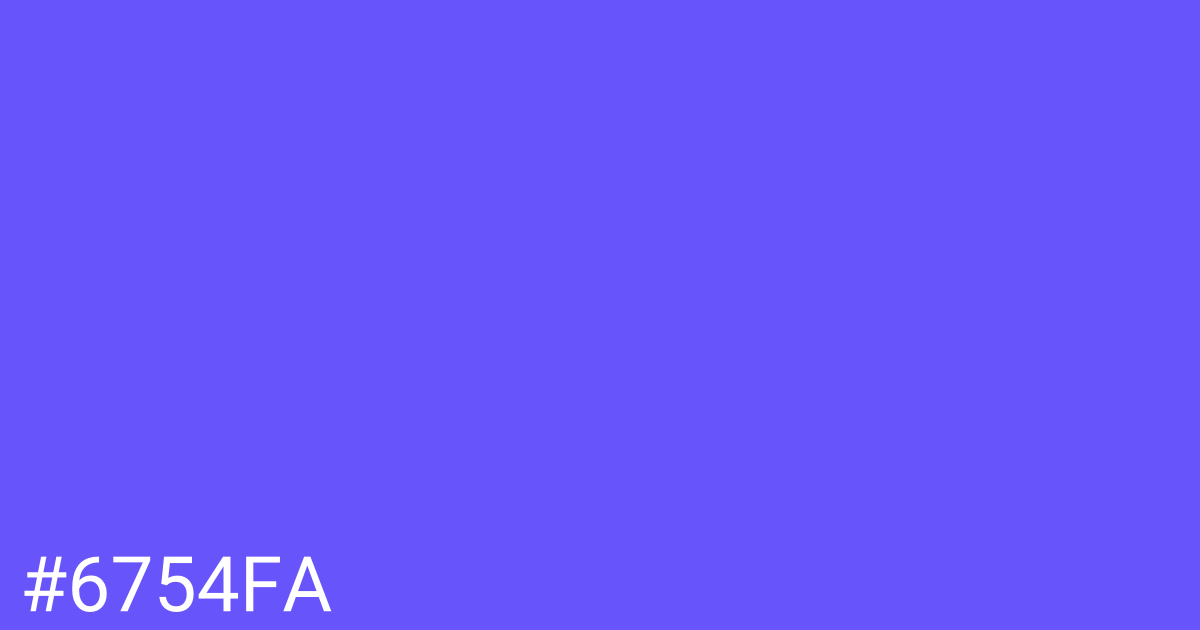 Hex color #6754fa graphic