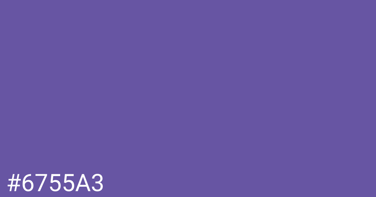 Hex color #6755a3 graphic