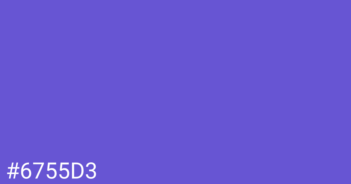 Hex color #6755d3 graphic