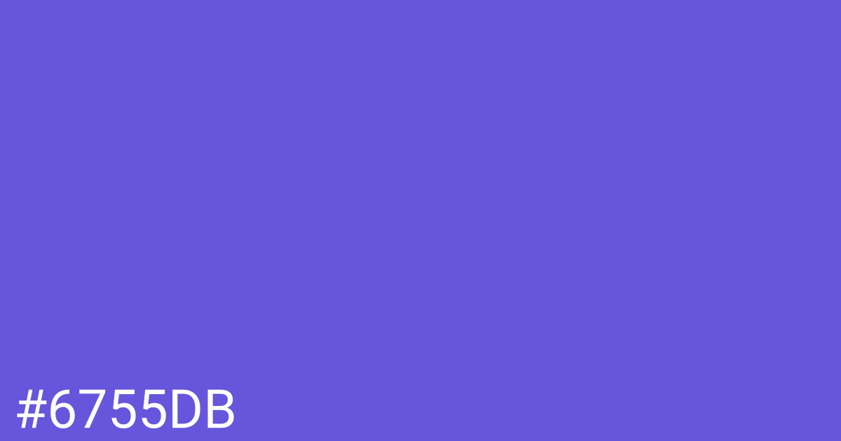 Hex color #6755db graphic