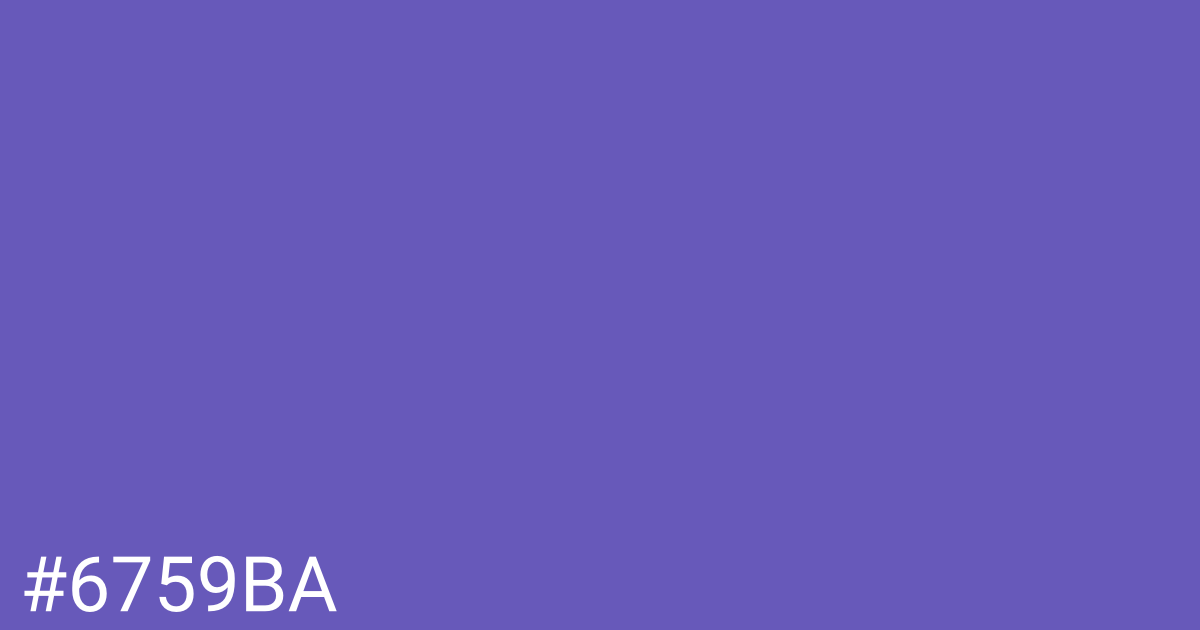 Hex color #6759ba graphic