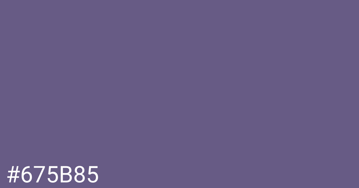 Hex color #675b85 graphic