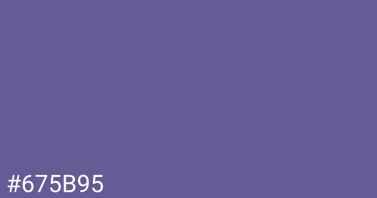 Hex color #675b95 graphic