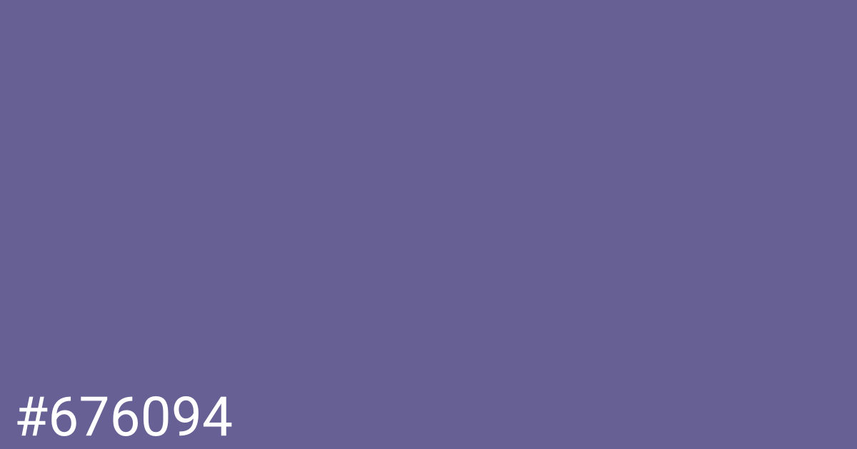 Hex color #676094 graphic