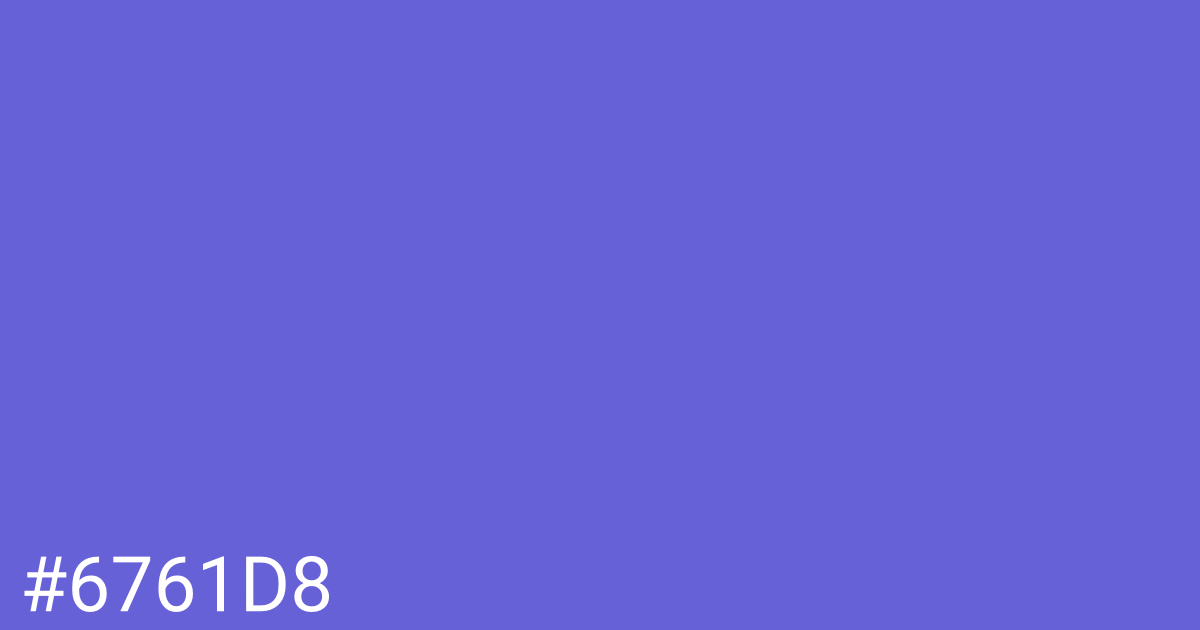 Hex color #6761d8 graphic