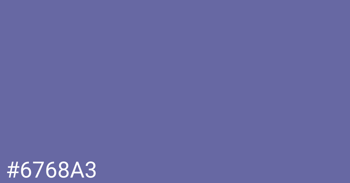 Hex color #6768a3 graphic