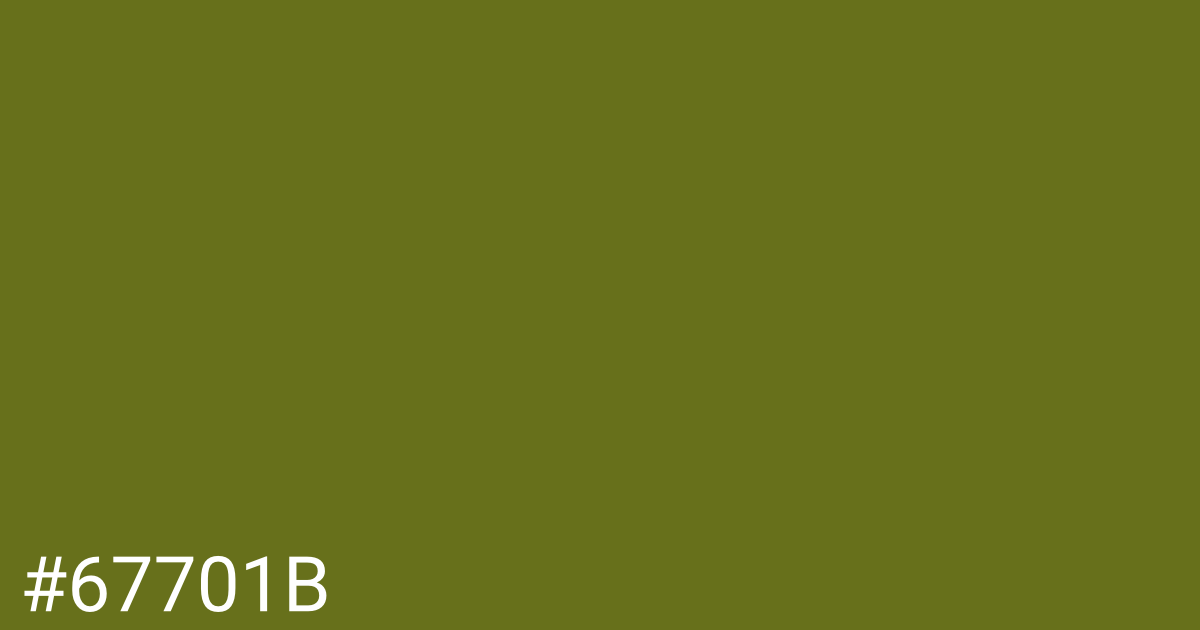 Hex color #67701b graphic