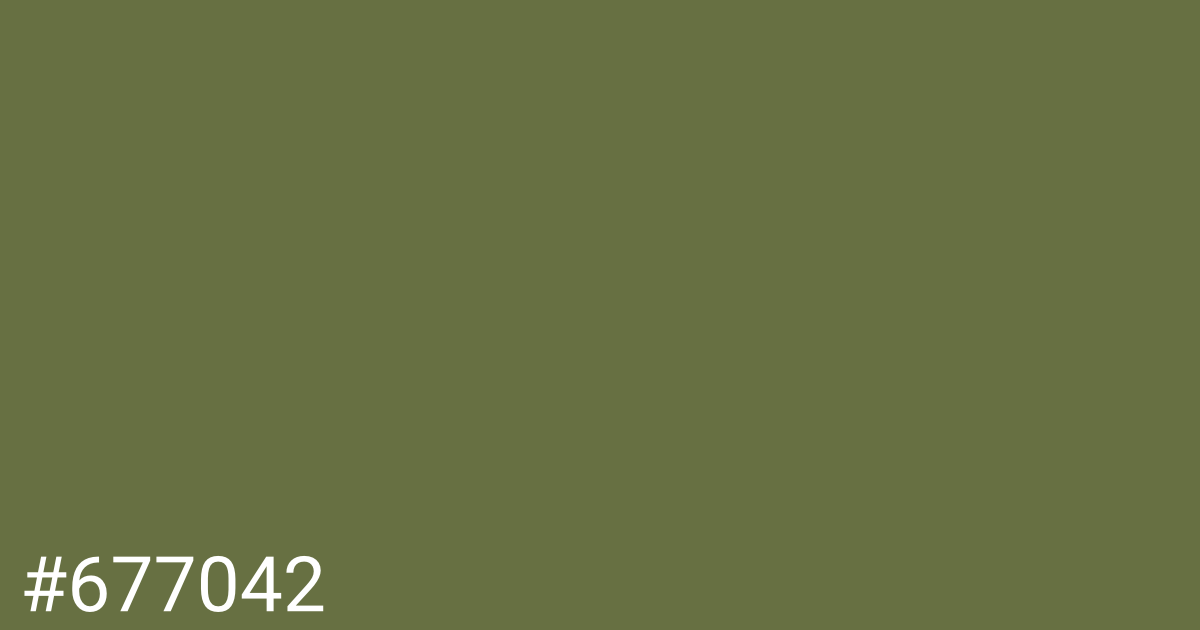 Hex color #677042 graphic