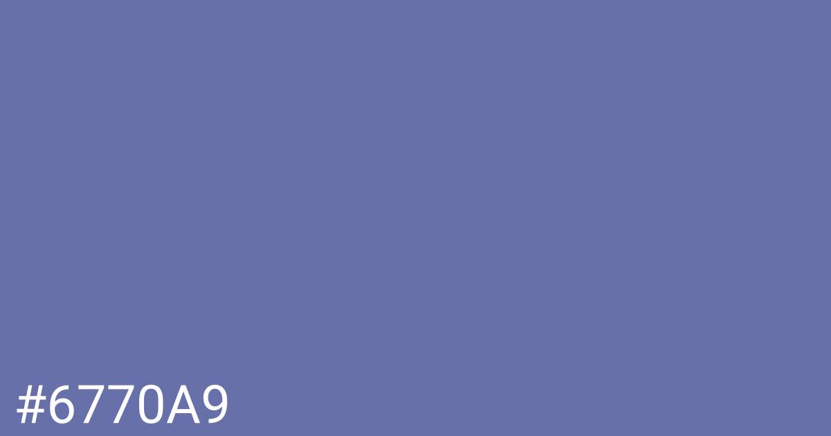 Hex color #6770a9 graphic