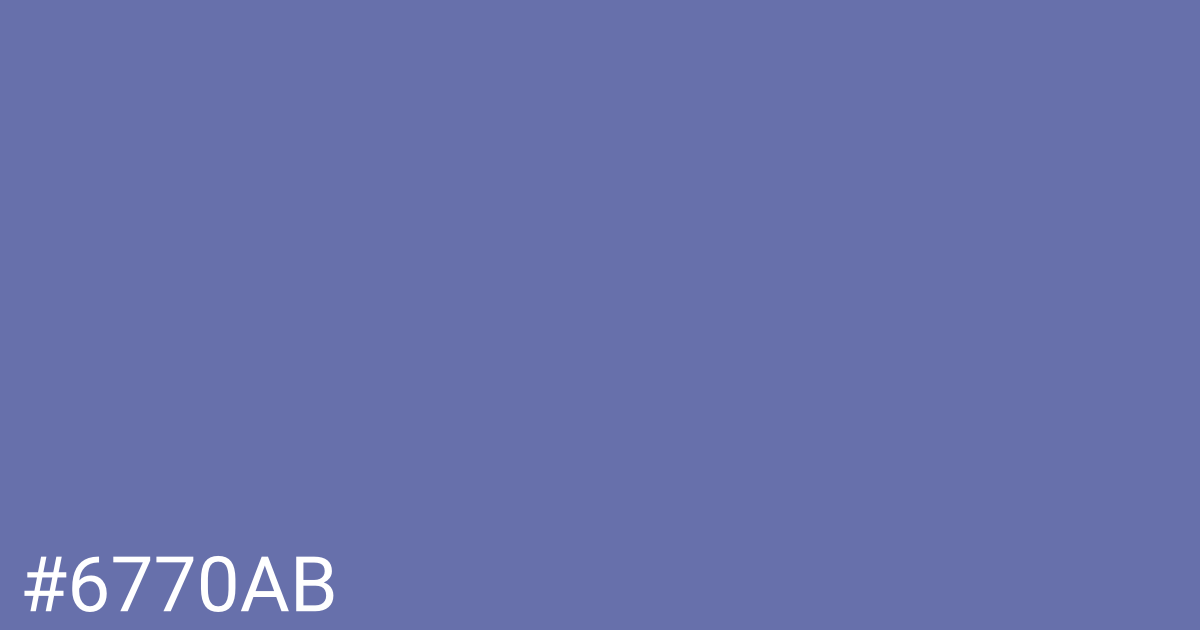 Hex color #6770ab graphic