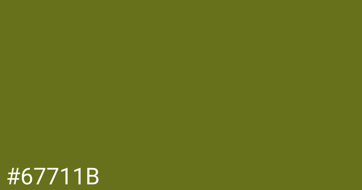 Hex color #67711b graphic