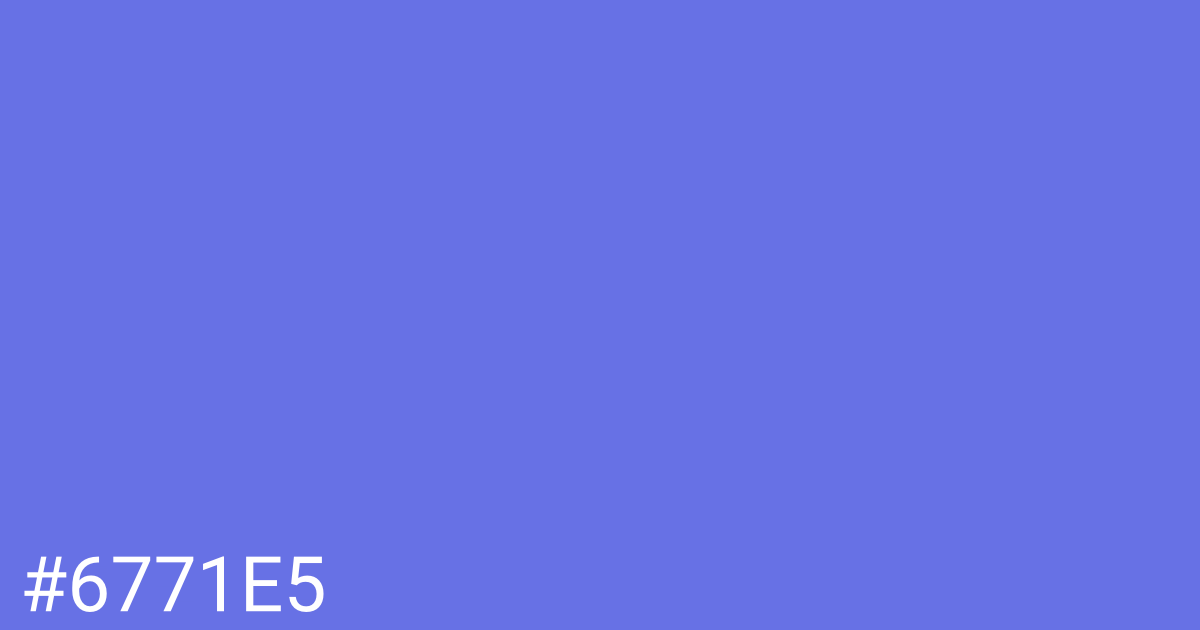 Hex color #6771e5 graphic