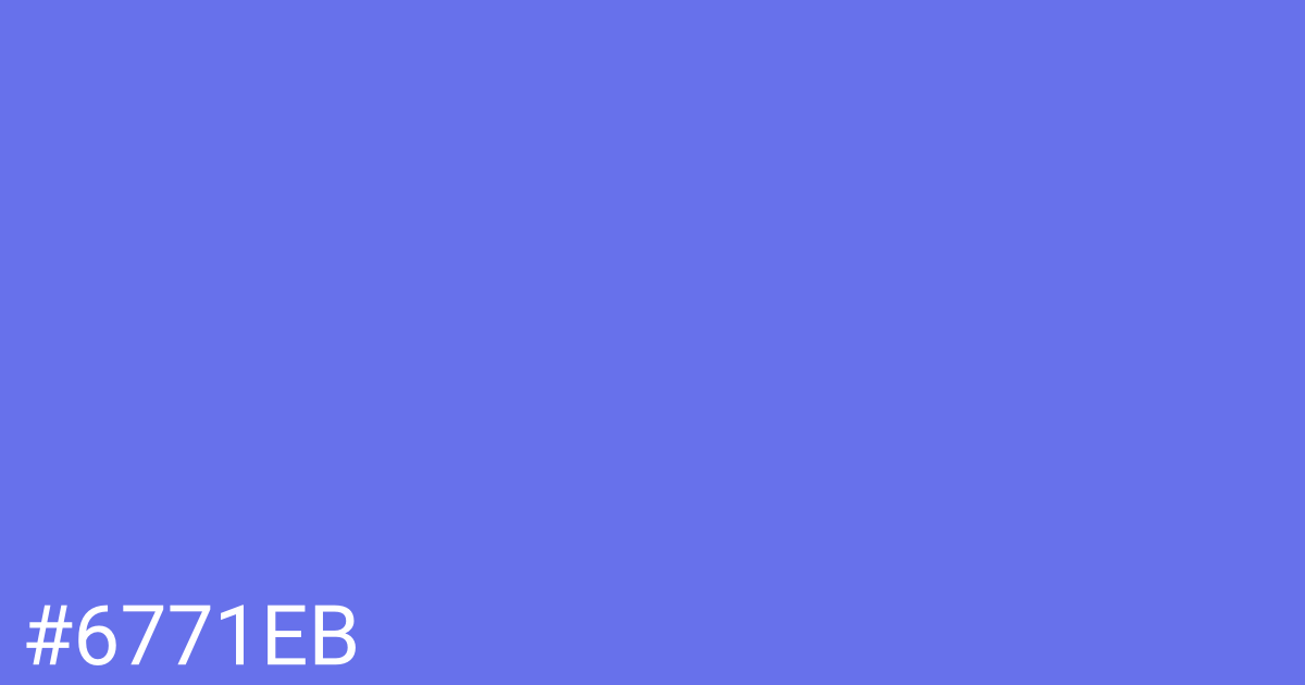 Hex color #6771eb graphic