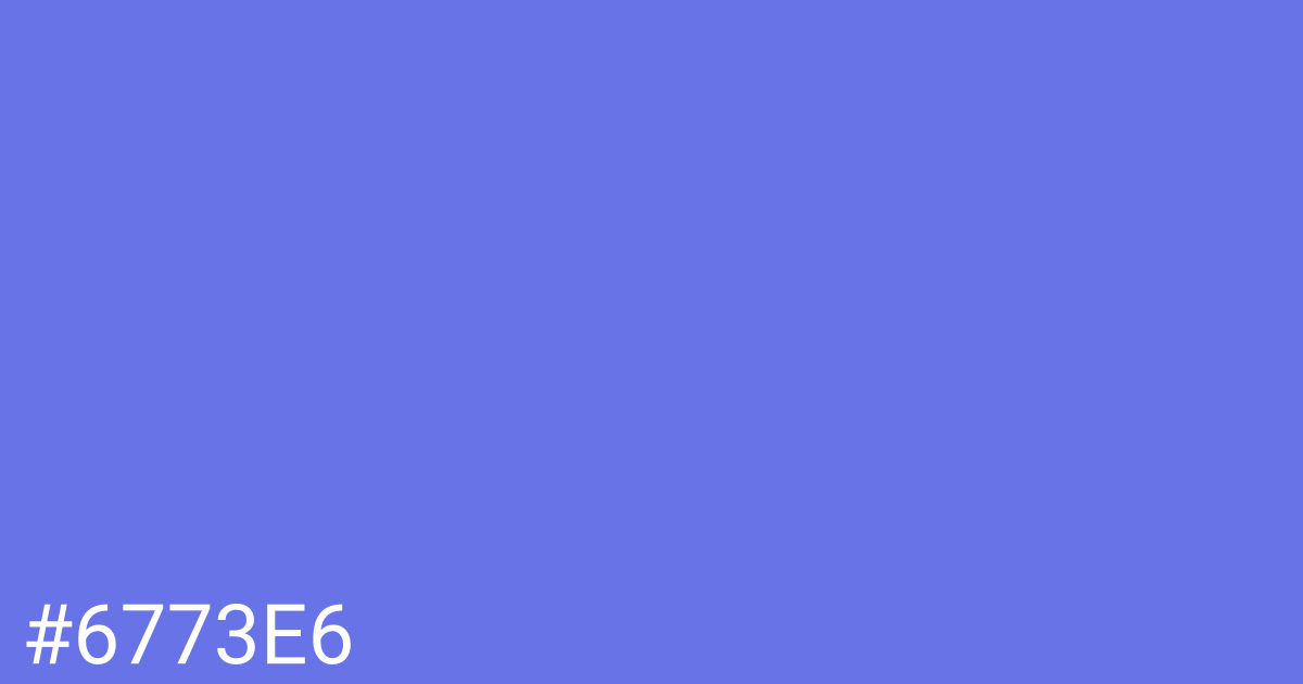 Hex color #6773e6 graphic