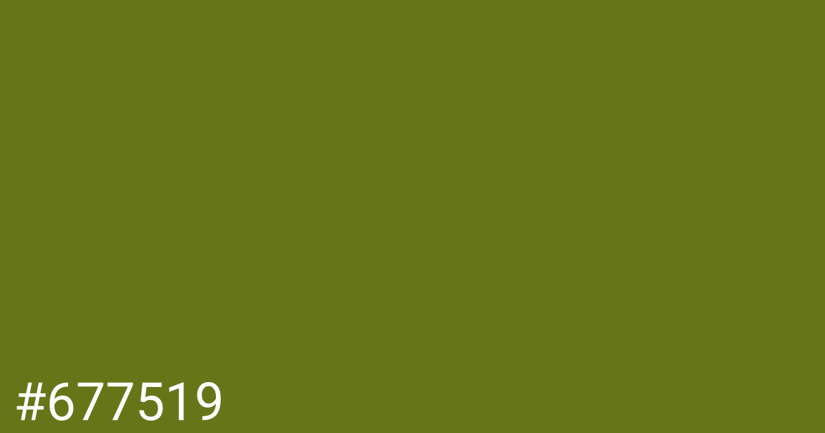 Hex color #677519 graphic