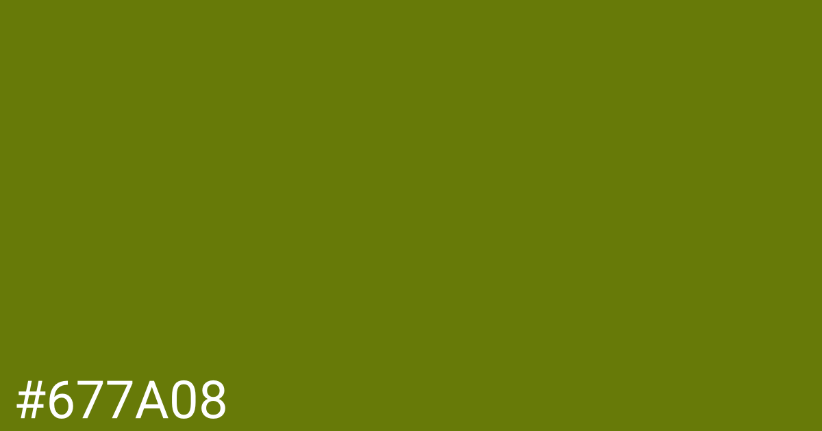 Hex color #677a08 graphic