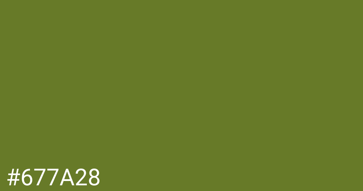 Hex color #677a28 graphic