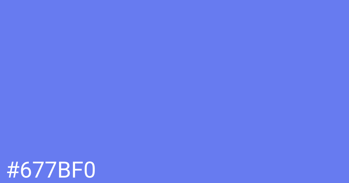 Hex color #677bf0 graphic