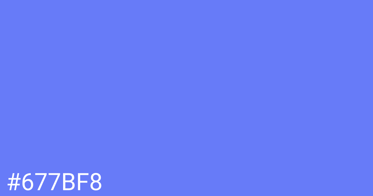 Hex color #677bf8 graphic