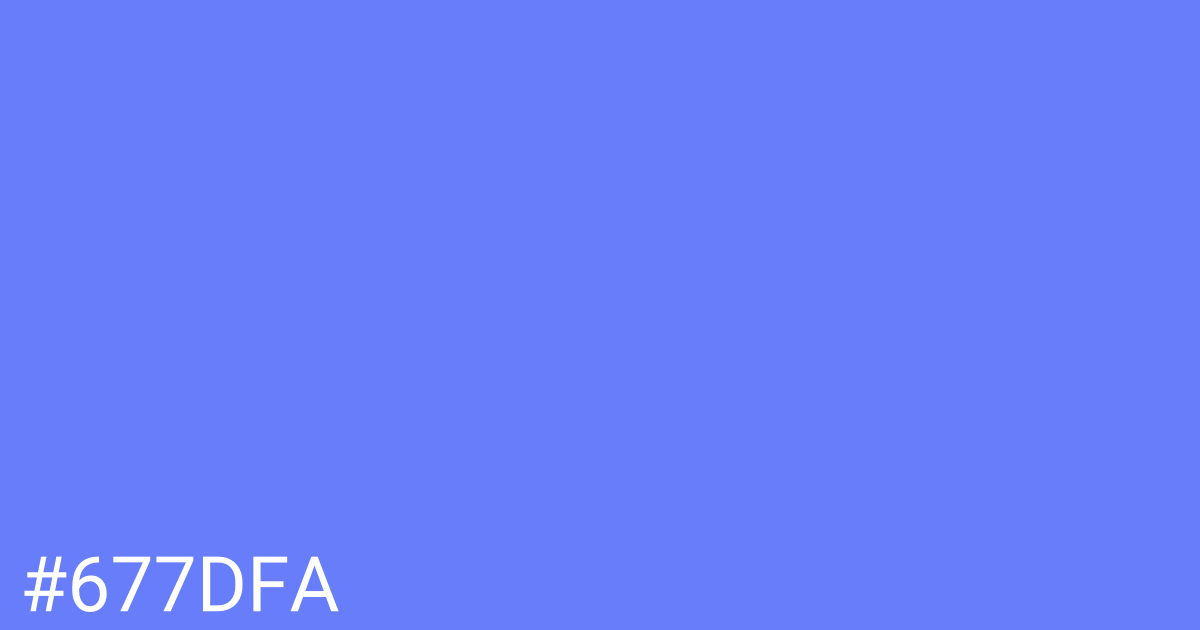 Hex color #677dfa graphic