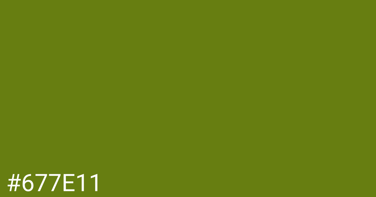 Hex color #677e11 graphic