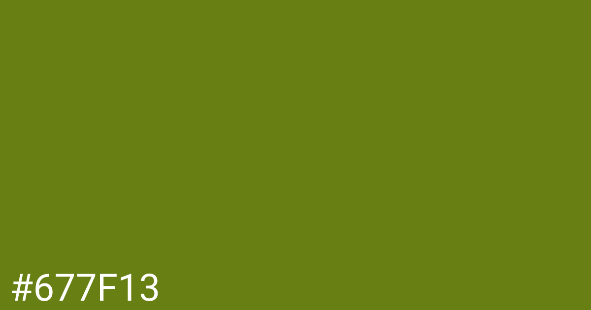 Hex color #677f13 graphic