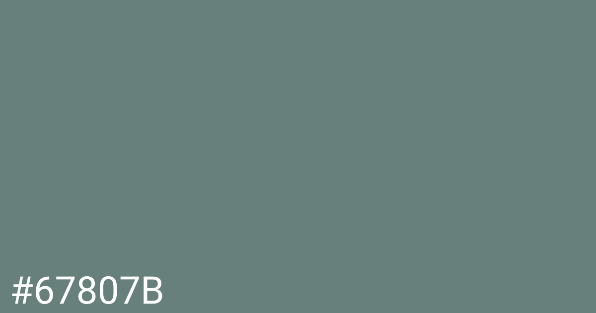 Hex color #67807b graphic