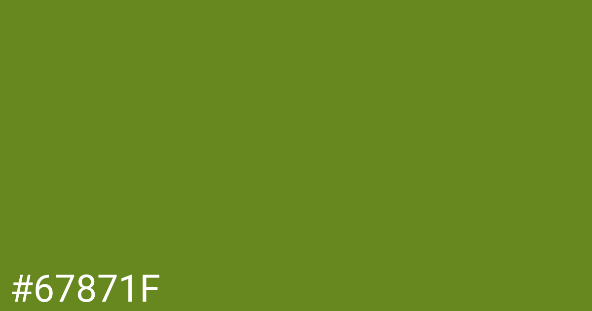 Hex color #67871f graphic