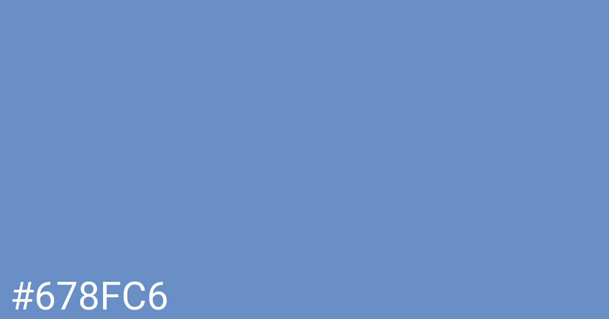 Hex color #678fc6 graphic