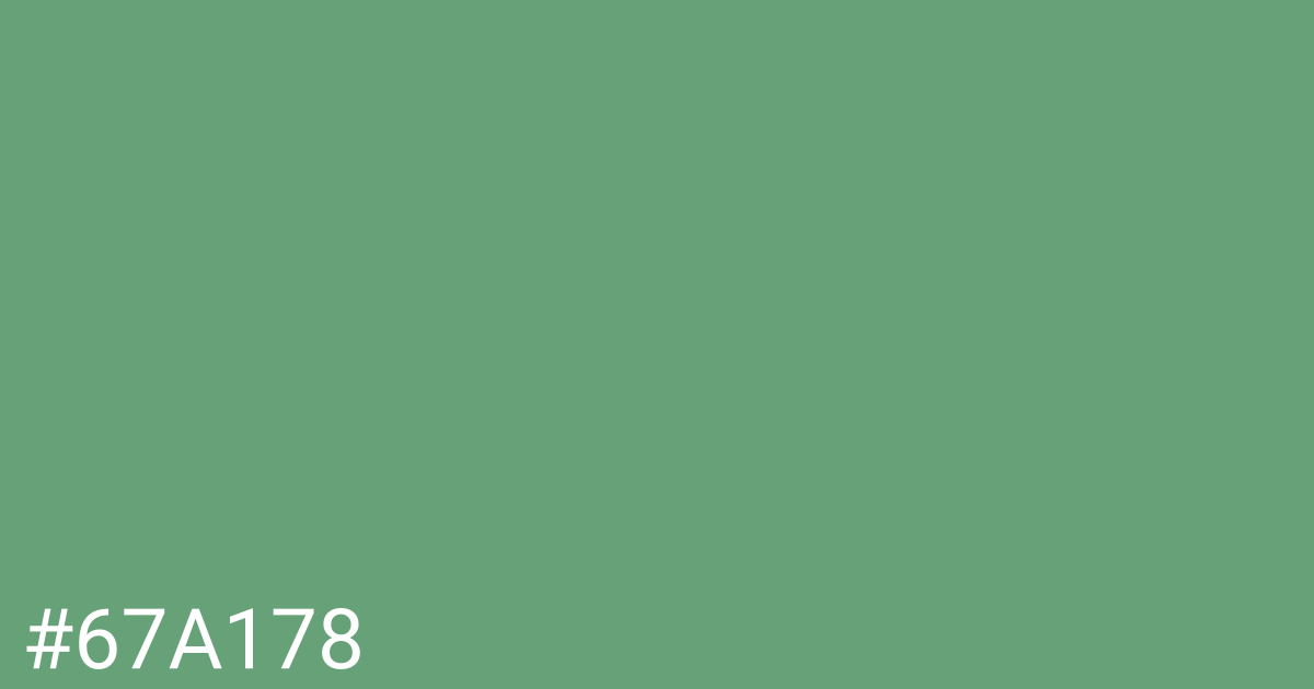 Hex color #67a178 graphic