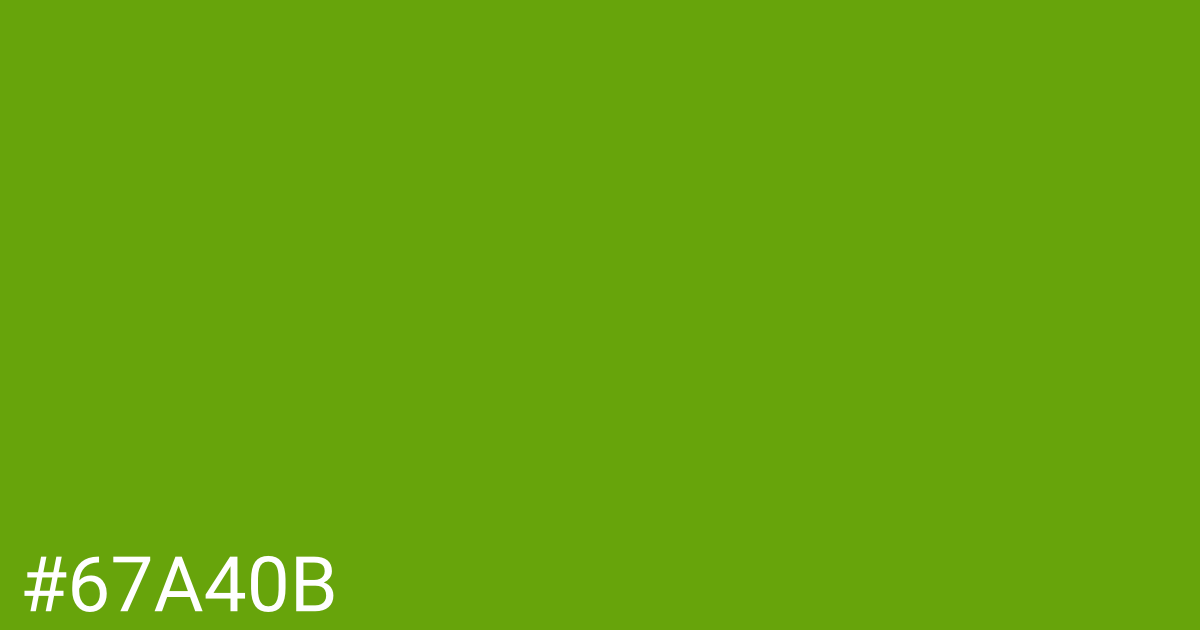 Hex color #67a40b graphic