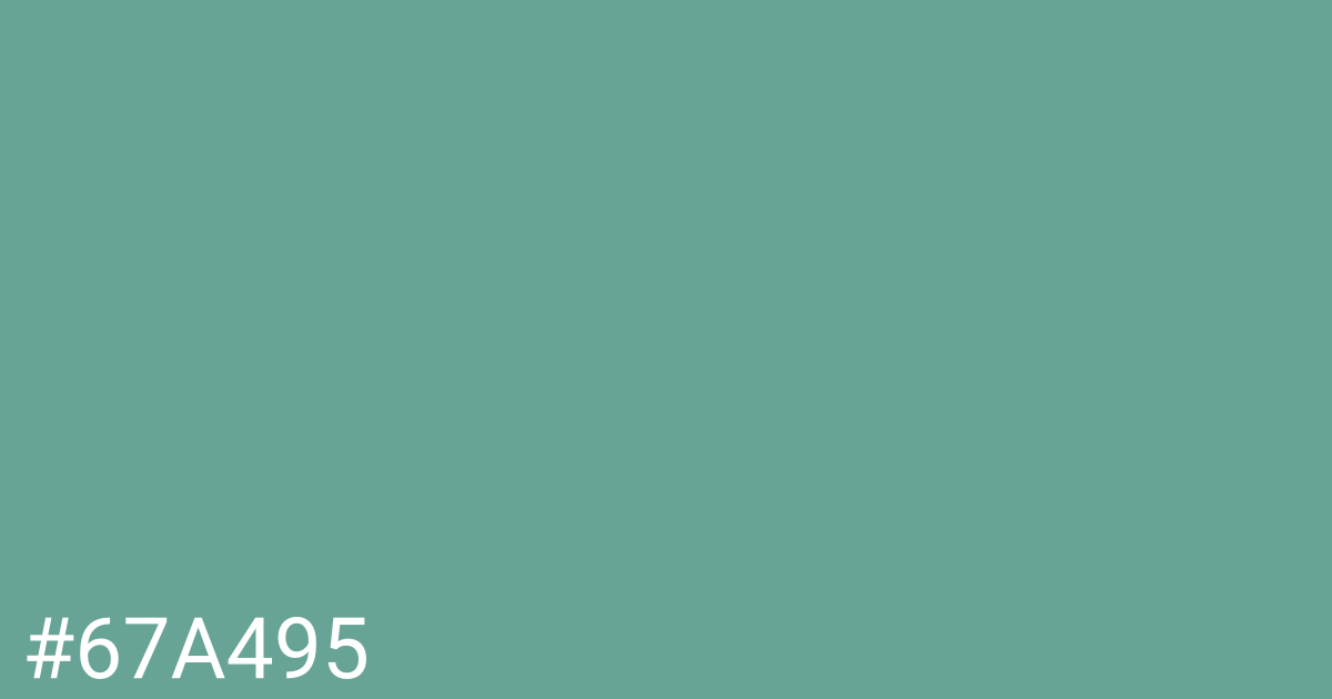 Hex color #67a495 graphic